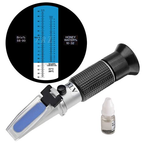 Honey Refractometer for Honey Moisture, Brix and Baume, 58 